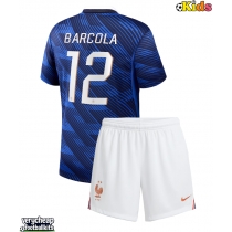 France Bradley Barcola #12 Replica Home Minikit World Cup 2026 Short Sleeve (+ pants)